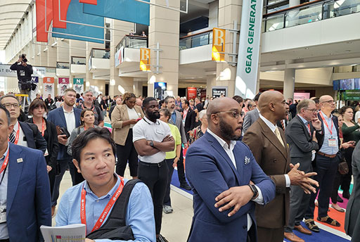  The IMTS 2024 crowd gathering at the IMTS+ Main Stage.